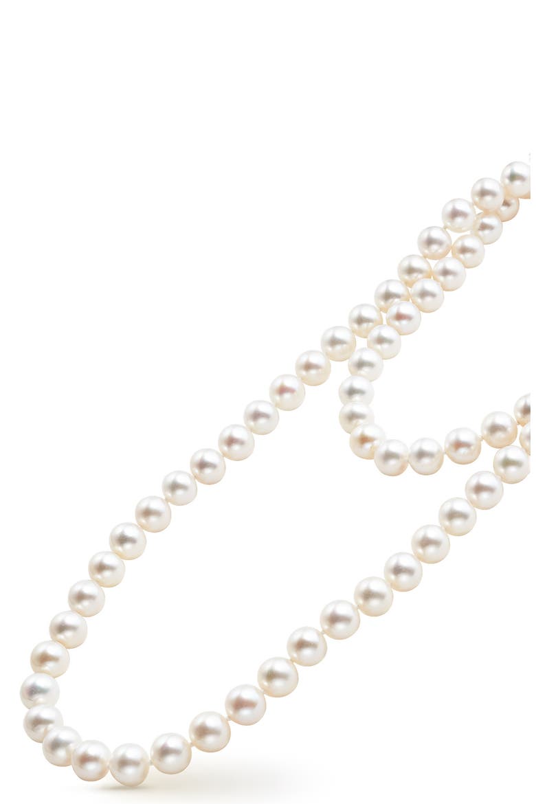Luna Freshwater Pearl Necklace, Alternate, color, PEARL/ SILVER