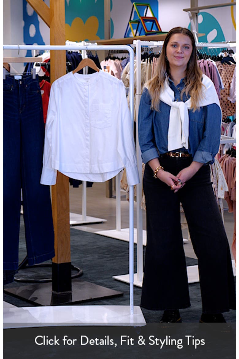 Paper Long Sleeve Cotton Poplin Button-Up Shirt video