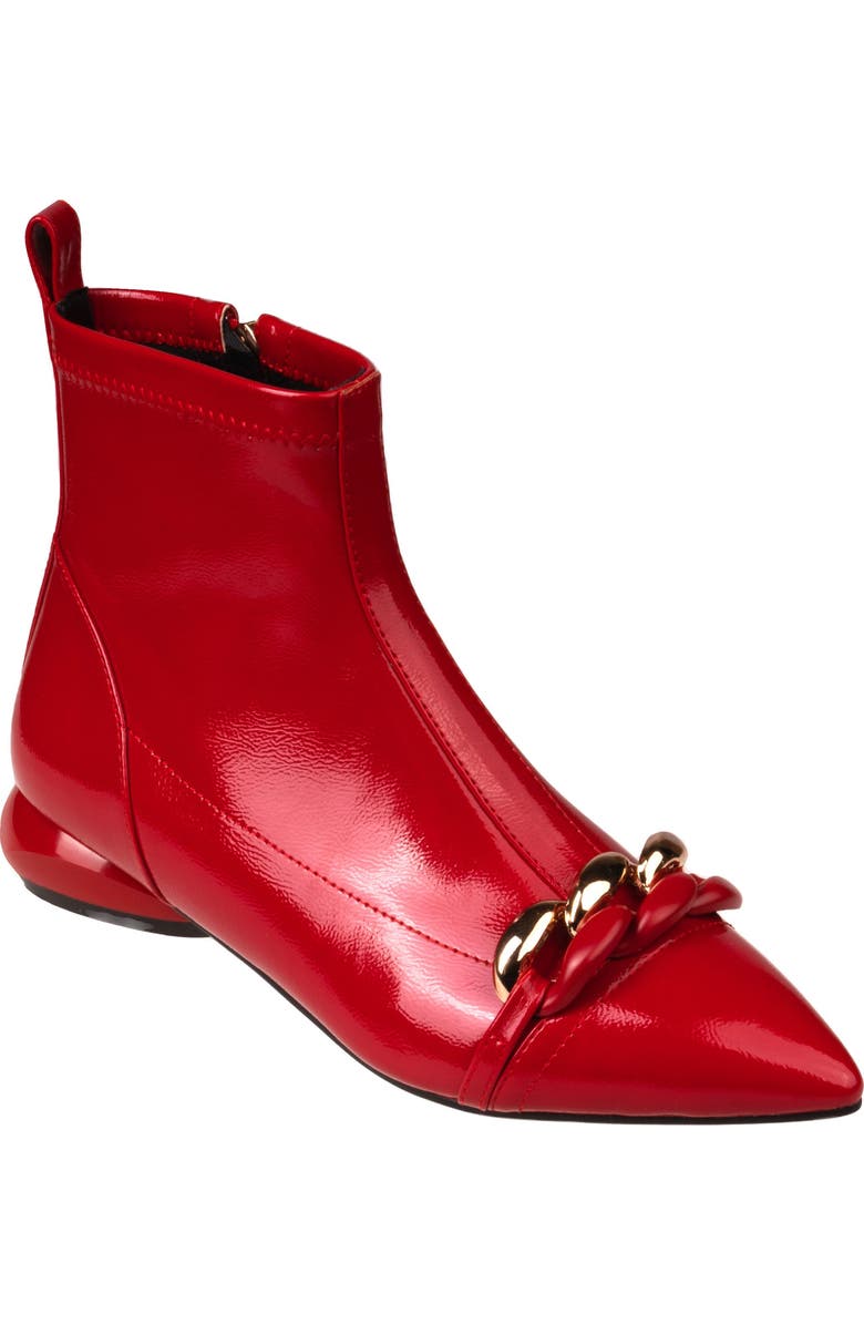 NINETY UNION Milan Chain Bootie, Main, color, Red
