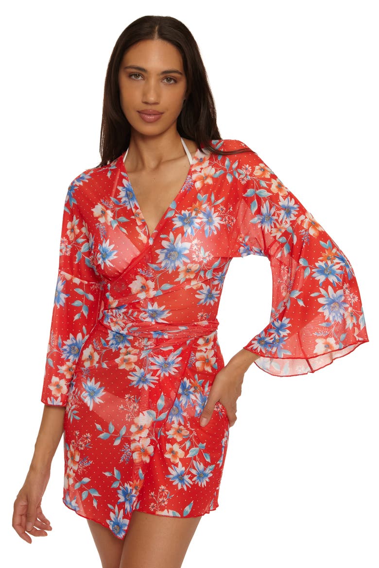 Countryside Floral Convertible Mesh Cover-Up, Alternate, color, RED MULTI