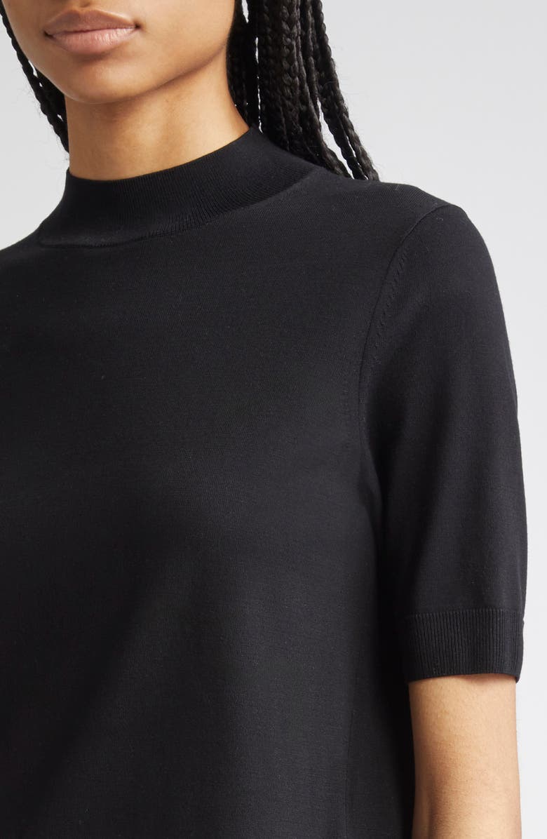 Lafayette 148 New York Mock Neck Short Sleeve Sweater, Alternate, color,