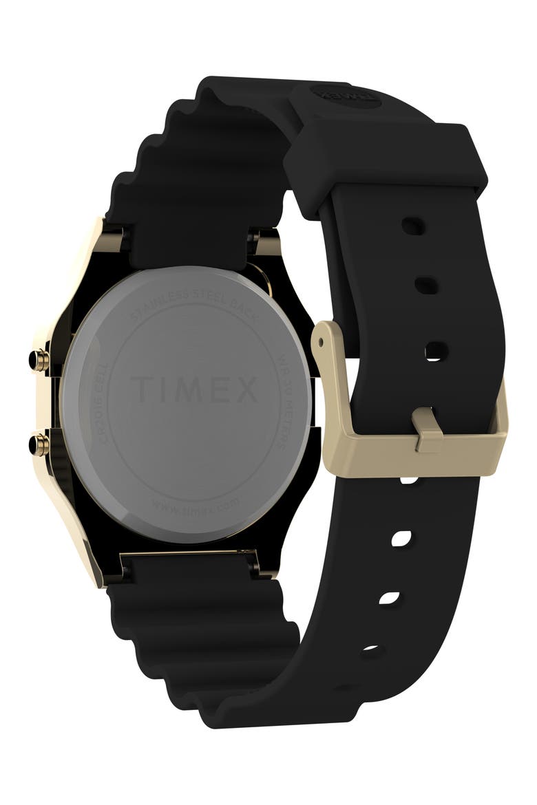 T80 Digital Resin Band Watch, 34mm, Alternate, color, GOLD/ GREY/ BLACK