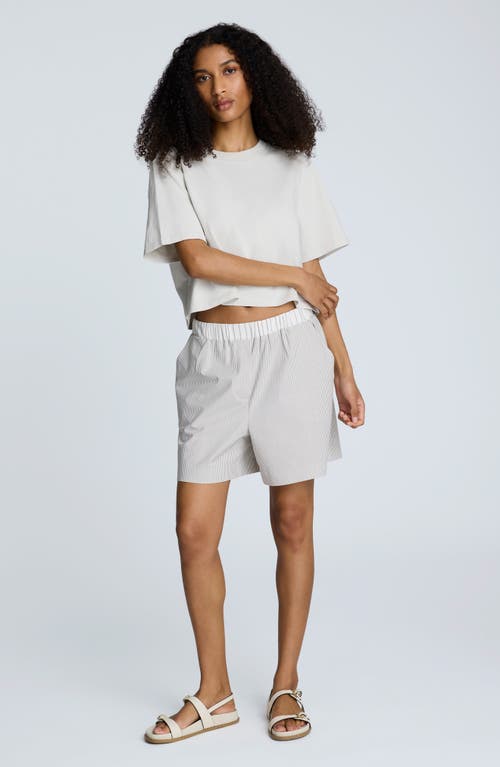 Kenneth Cole Pull-on Elastic Waistband Boxer Shorts In Gray