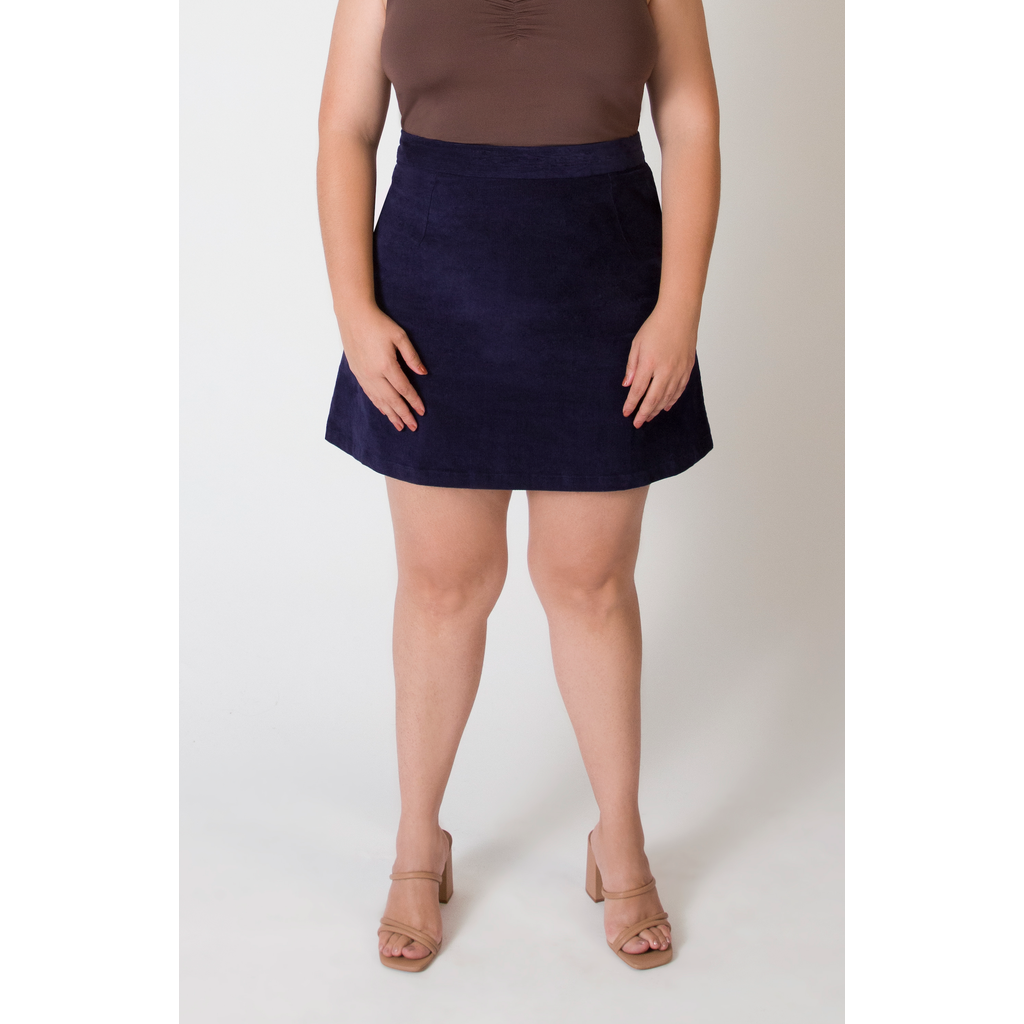Aam The Label The Cord Mini Skirt In Blue