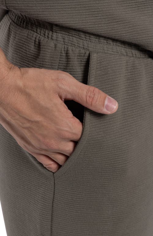 Spring + Mercer Textured Golf Shorts In Dusty Olive