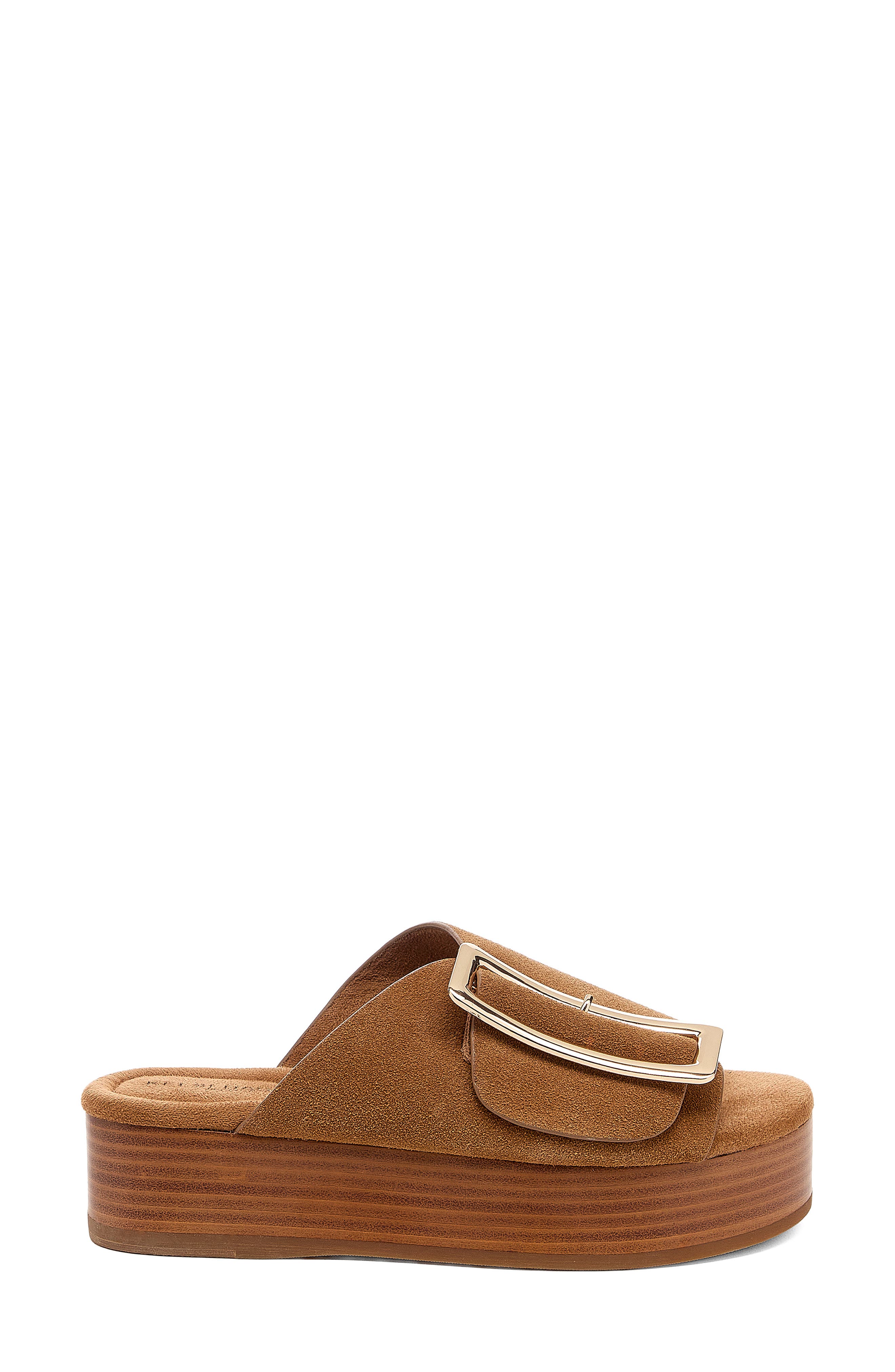 Dover Platform Slide Sandal, Alternate, color, HONEY