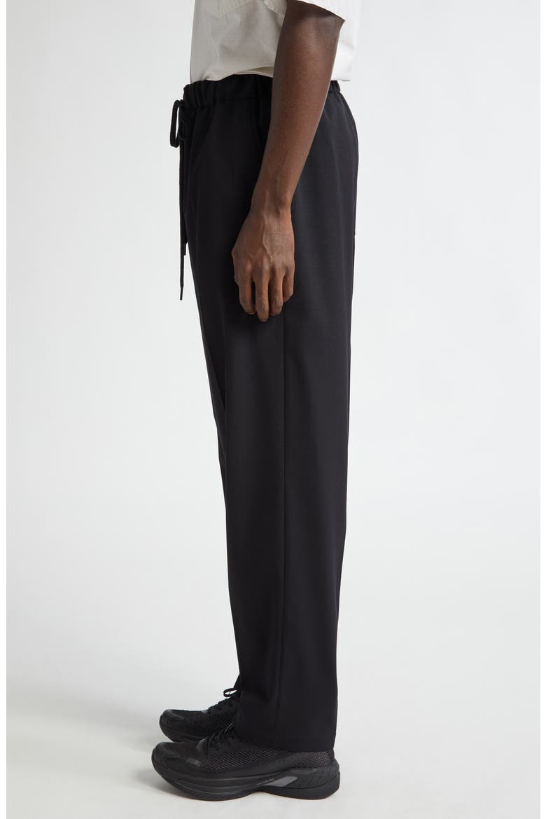 Twill Drawstring Pants, Alternate, color, BLACK