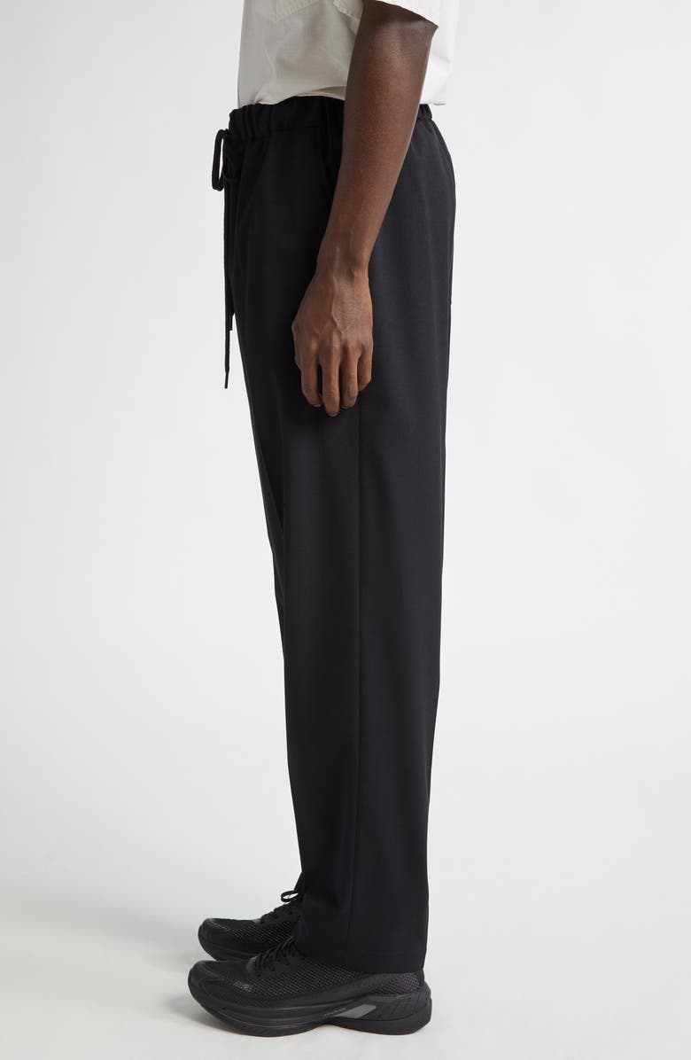 MM6 Maison Margiela Twill Drawstring Pants, Alternate, color, Black