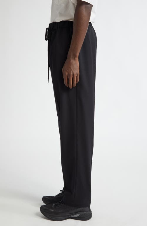 Mm6 Maison Margiela Twill Drawstring Pants In Black
