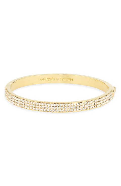 pavé crystal hinge bracelet