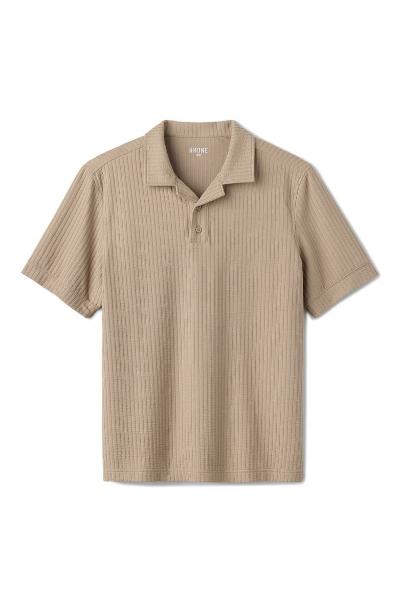 Casual Seersucker Polo, Alternate, color, TEAK BROWN