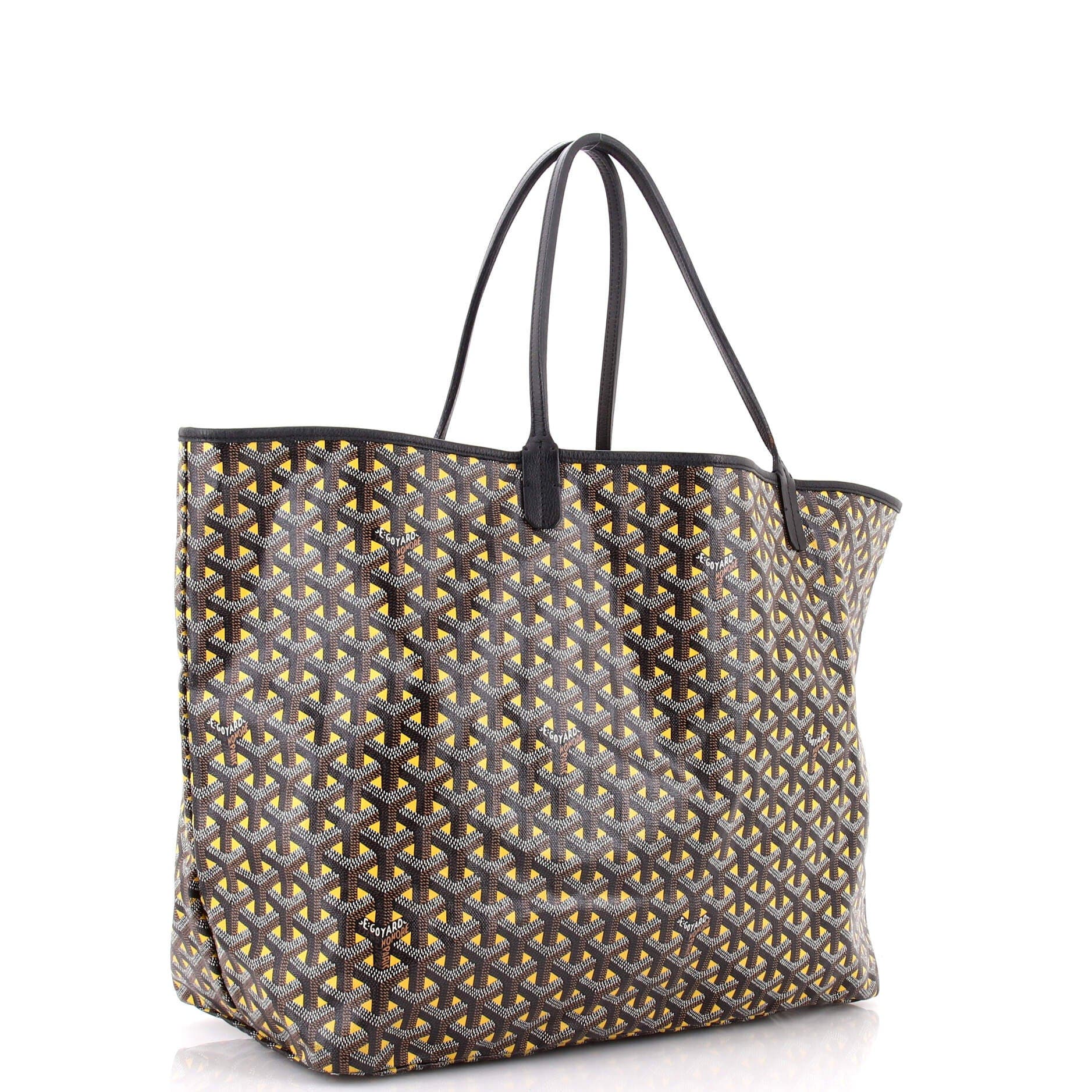 Pre-Owned Goyard Saint Louis Tote Claire Voie Coated Canvas GM, Alternate, color, Black