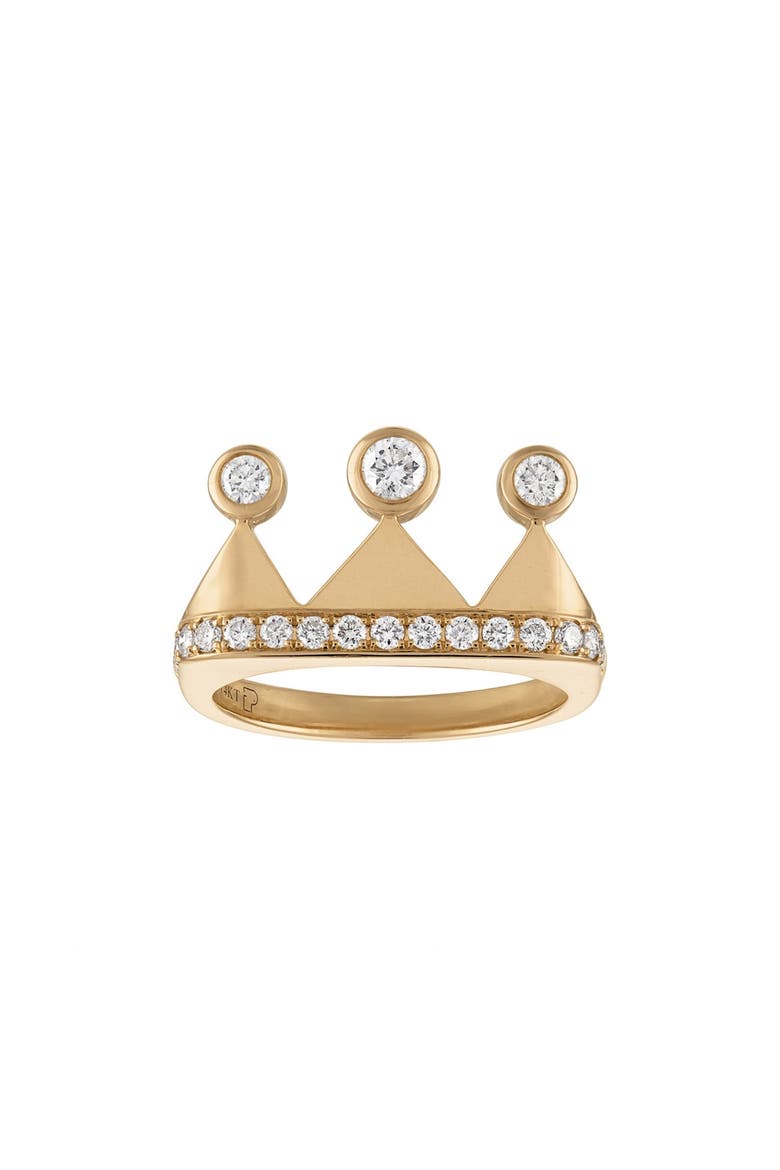 Queen for a Day Gold Diamond Ring, Main, color, WHITE DIAMOND