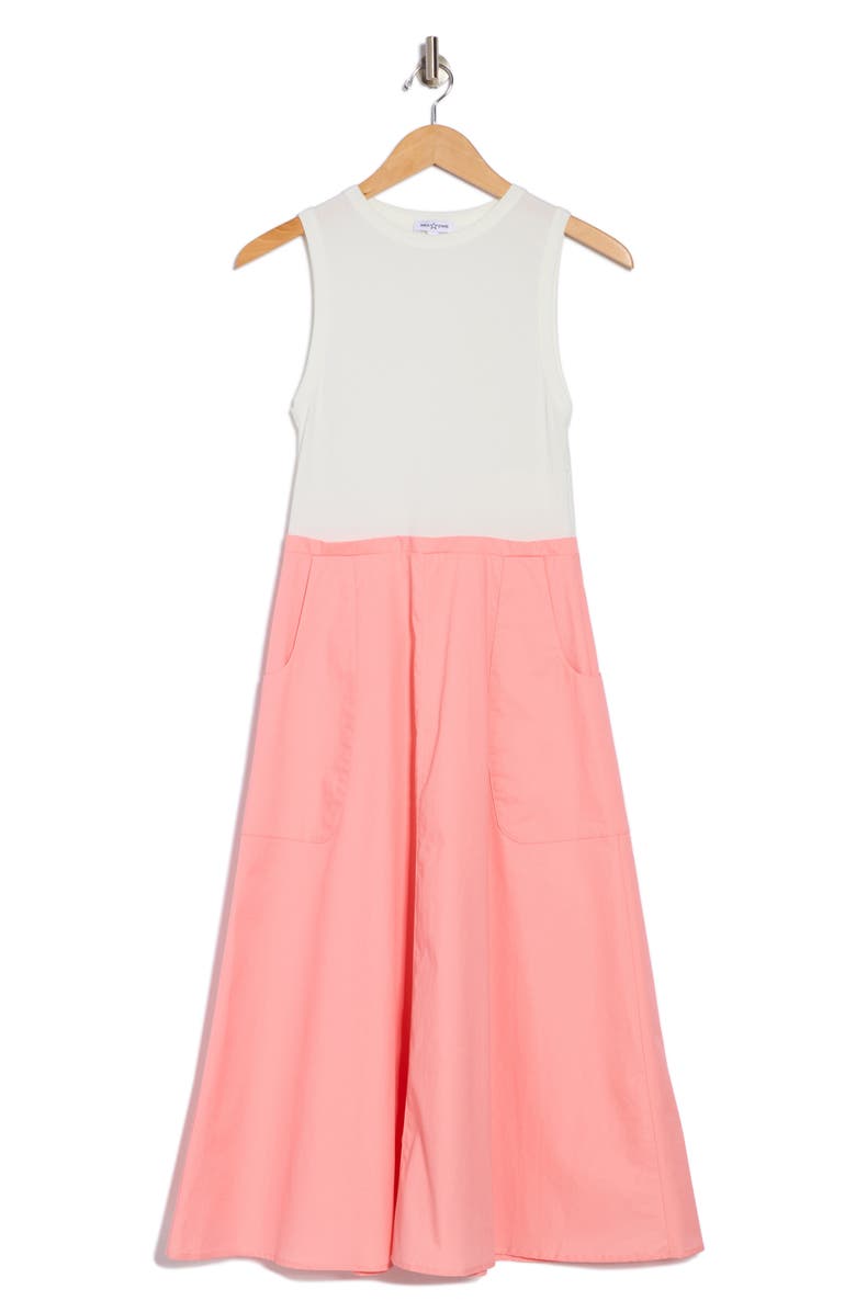 AREA STARS Kia Sleeveless Mixed Media Dress, Alternate, color, Pink