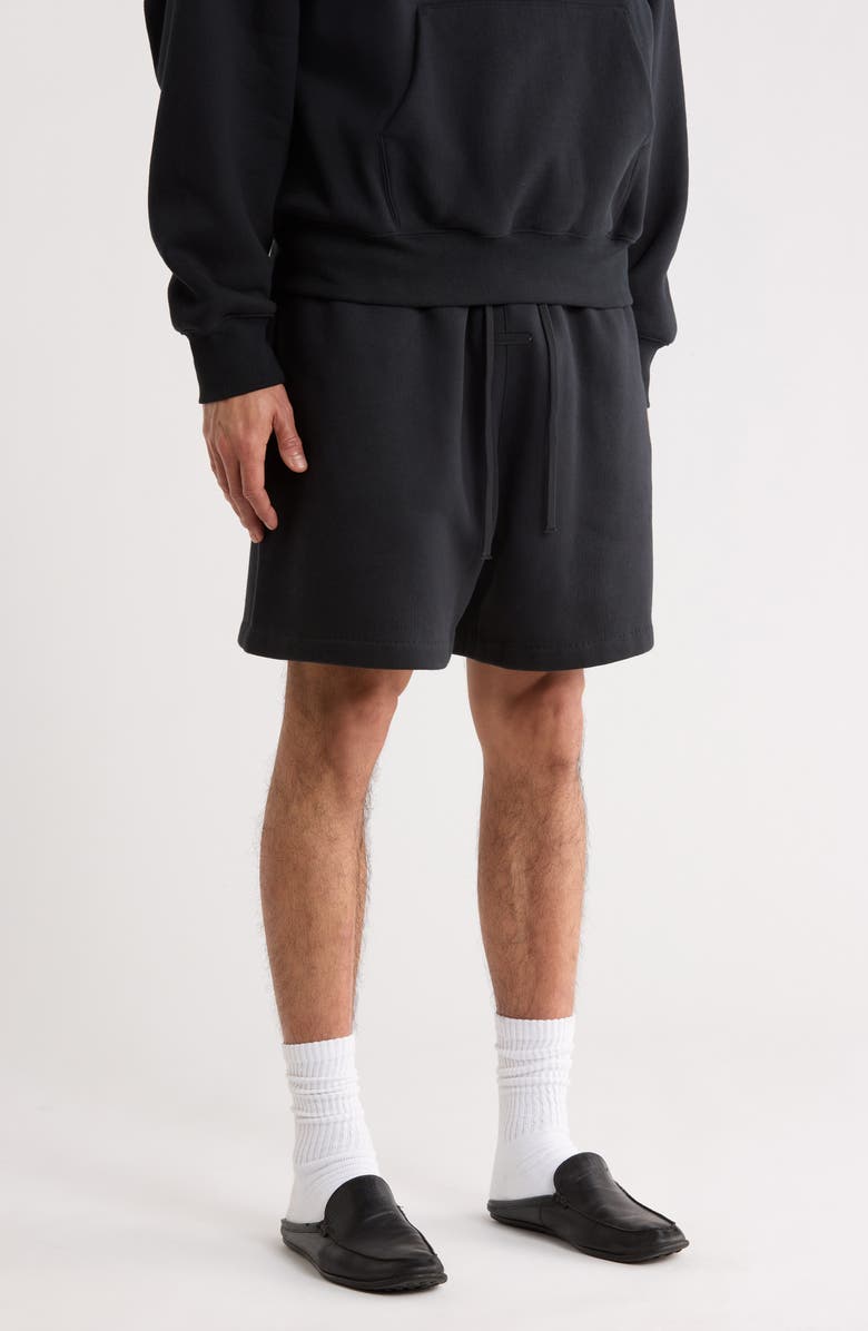 Fear of God Essentials Classic Fit Shorts, Alternate, color, Vintage Black