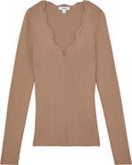 Reiss Lara Lace Detail Rib Sweater