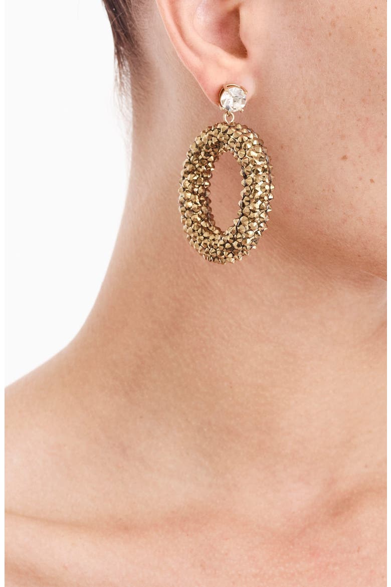 Sparkle Drop Hoop Earrings, Alternate, color, MULTI