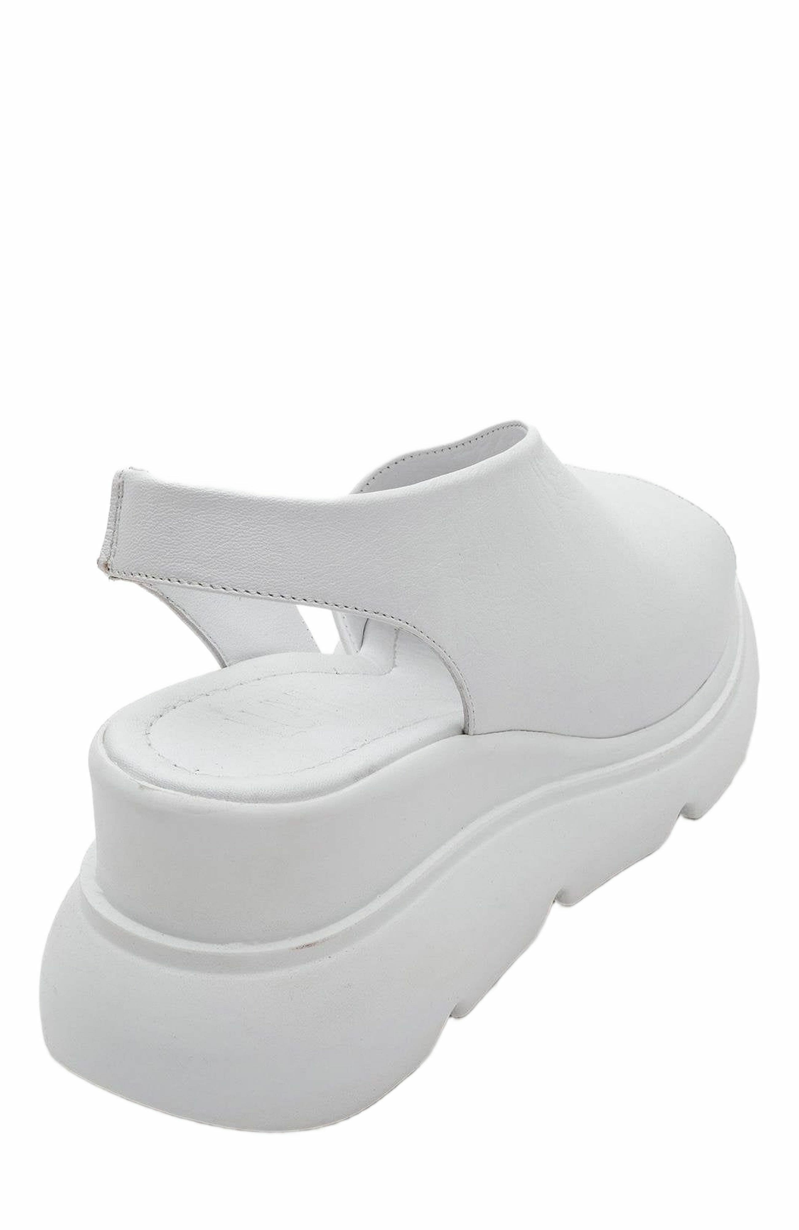Forever 
Always Shoes Agusto Leather Platform Sandal, Alternate, color, White Leather