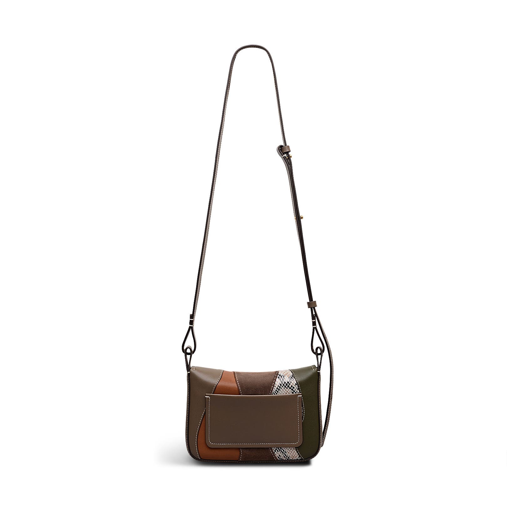 Radley Westwell Lane - Patchwork Small Flapover Crossbody Bag, Alternate, color, Coffee