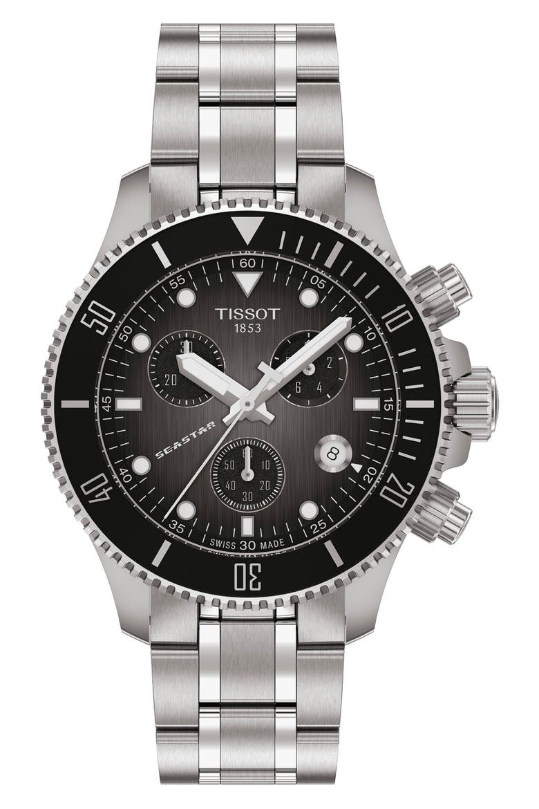 Seastar 1000 Chronograph Bracelet Watch, 38mm, Main, color, GREY GRADIENT