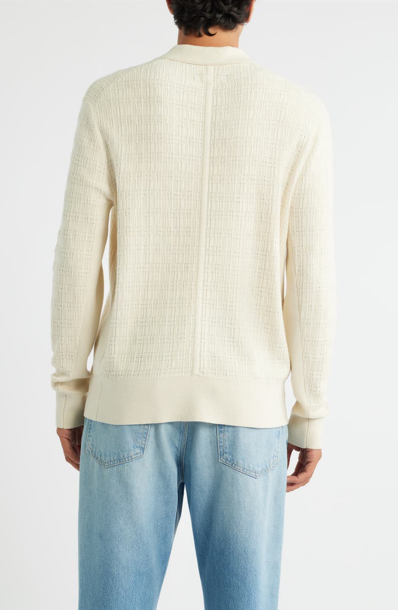 rag & bone Harvey Johnny Collar Relaxed Polo, Alternate, color, Ivory