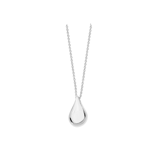 Lucy Quartermaine Large Tear Drop Pendant In Sterling Silver