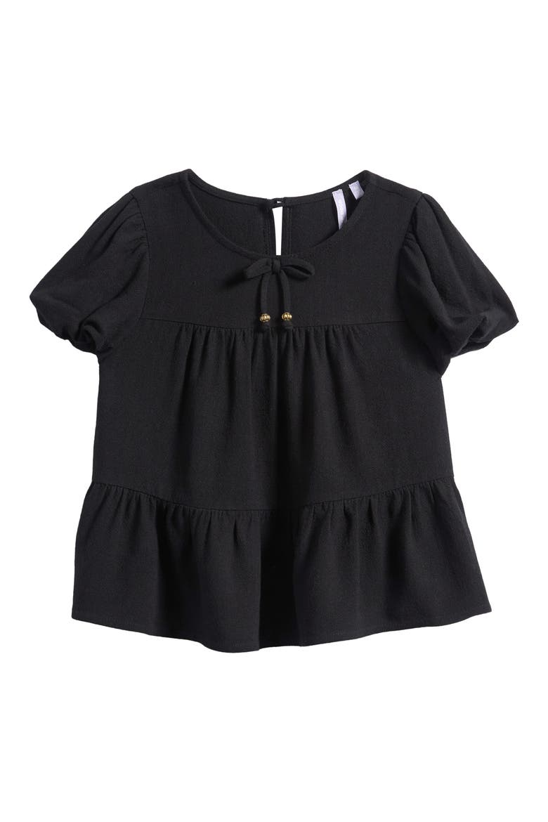 Kids' Peasant Top, Main, color, BLACK