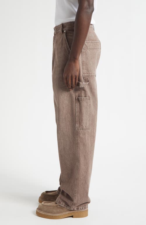 Bottega Veneta Mens Brown Washed-effect Straight-leg Denim Jeans In Brown