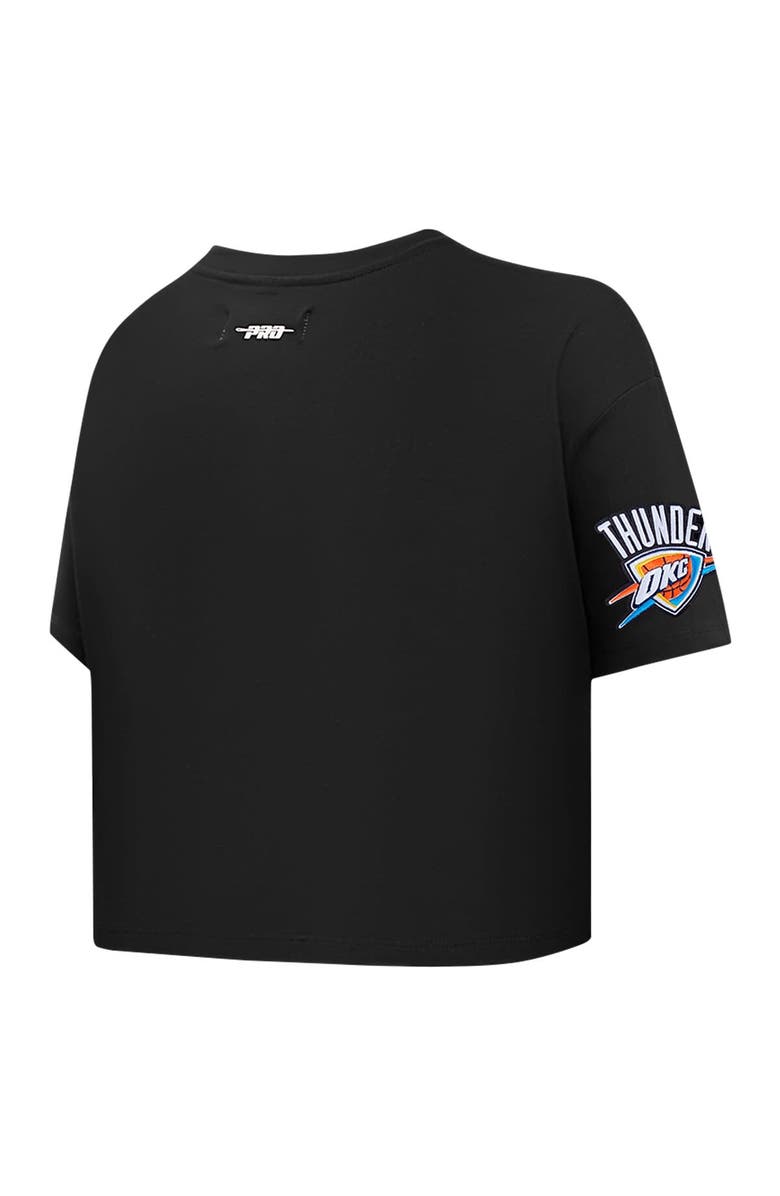 PRO STANDARD Women's Pro Standard Black Oklahoma City Thunder Jewels Boxy Cropped T-Shirt, Alternate, color, 
