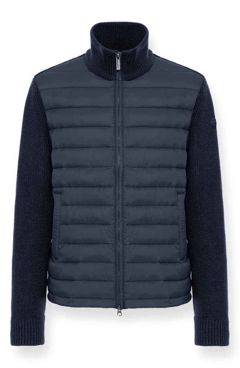 COLMAR Legacies Water Resistant Mixed Media Jacket, Alternate, color, Navy Blue