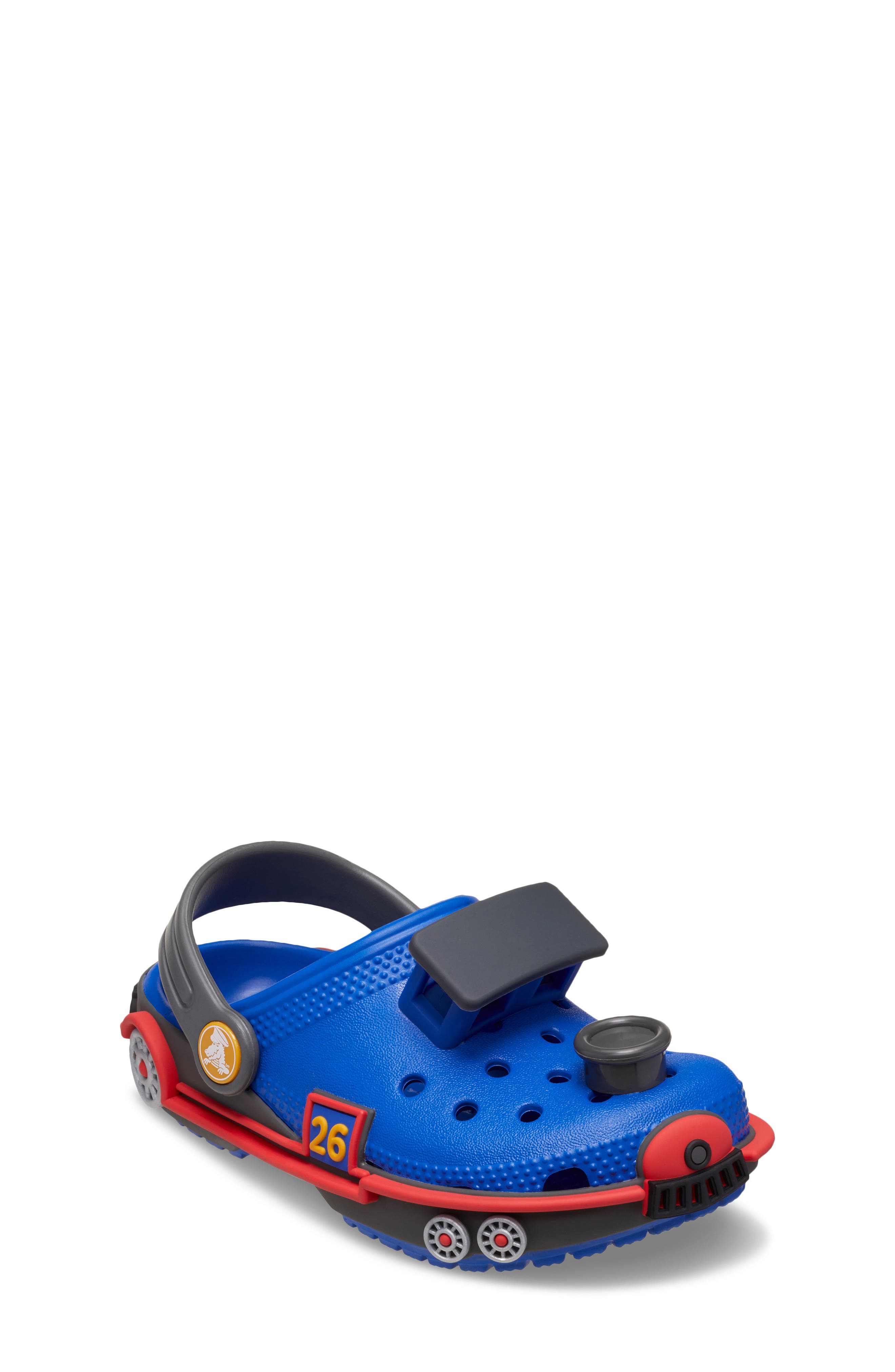 CROCS Kids' Classic Train Clog, Main, color, Blue Bolt/Carbon