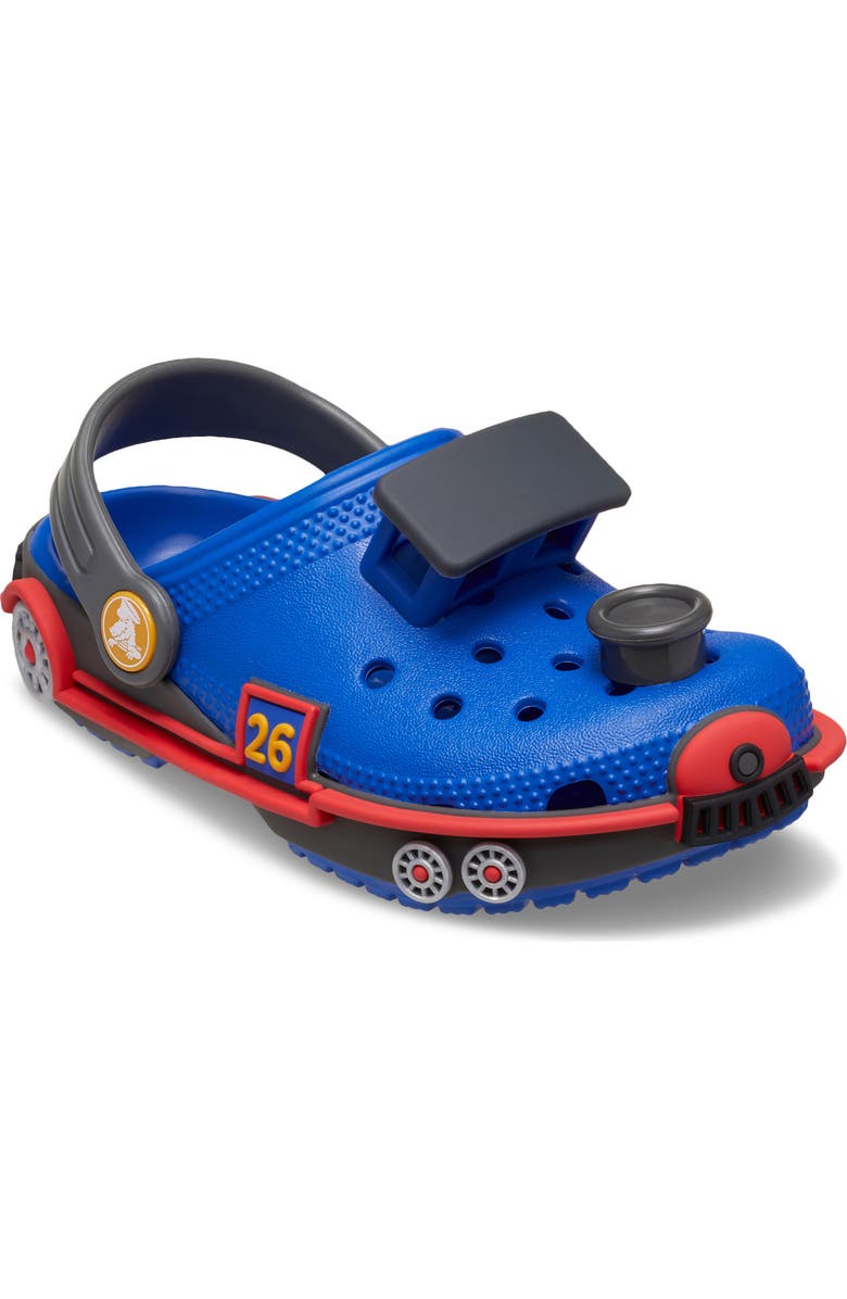 CROCS Kids' Classic Train Clog, Main, color, Blue Bolt/Carbon