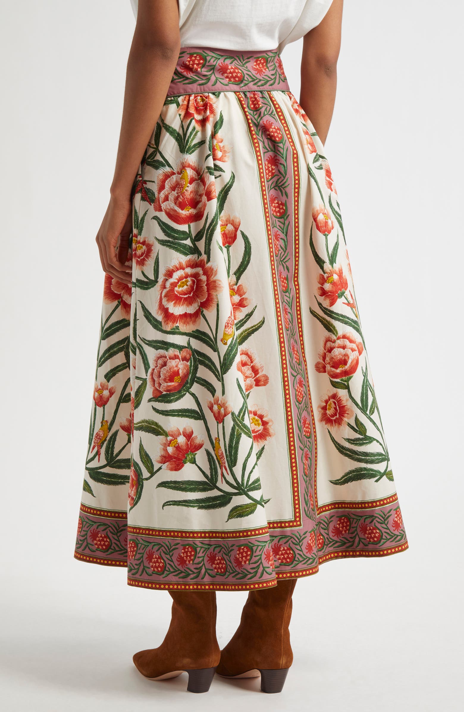 FARM Rio Anika Placed Floral Print Cotton Skirt | Nordstrom