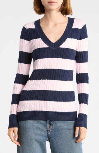Stripe V-Neck Sweater