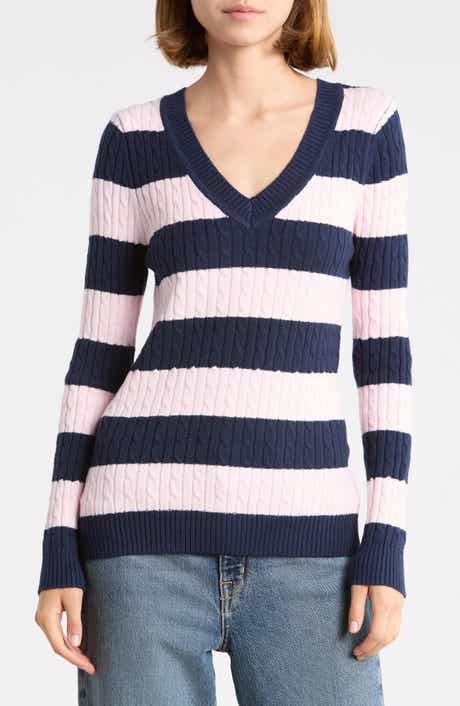 Stripe V-Neck Sweater