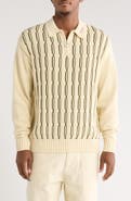 MALBON Links Cotton Quarter Zip Polo Sweater