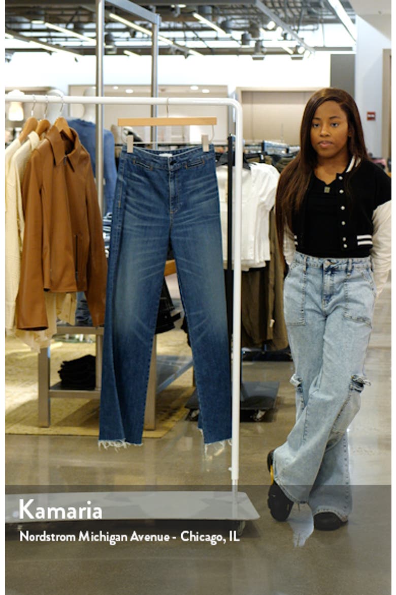 Brighton Raw Hem High Waist Wide Leg Jeans video