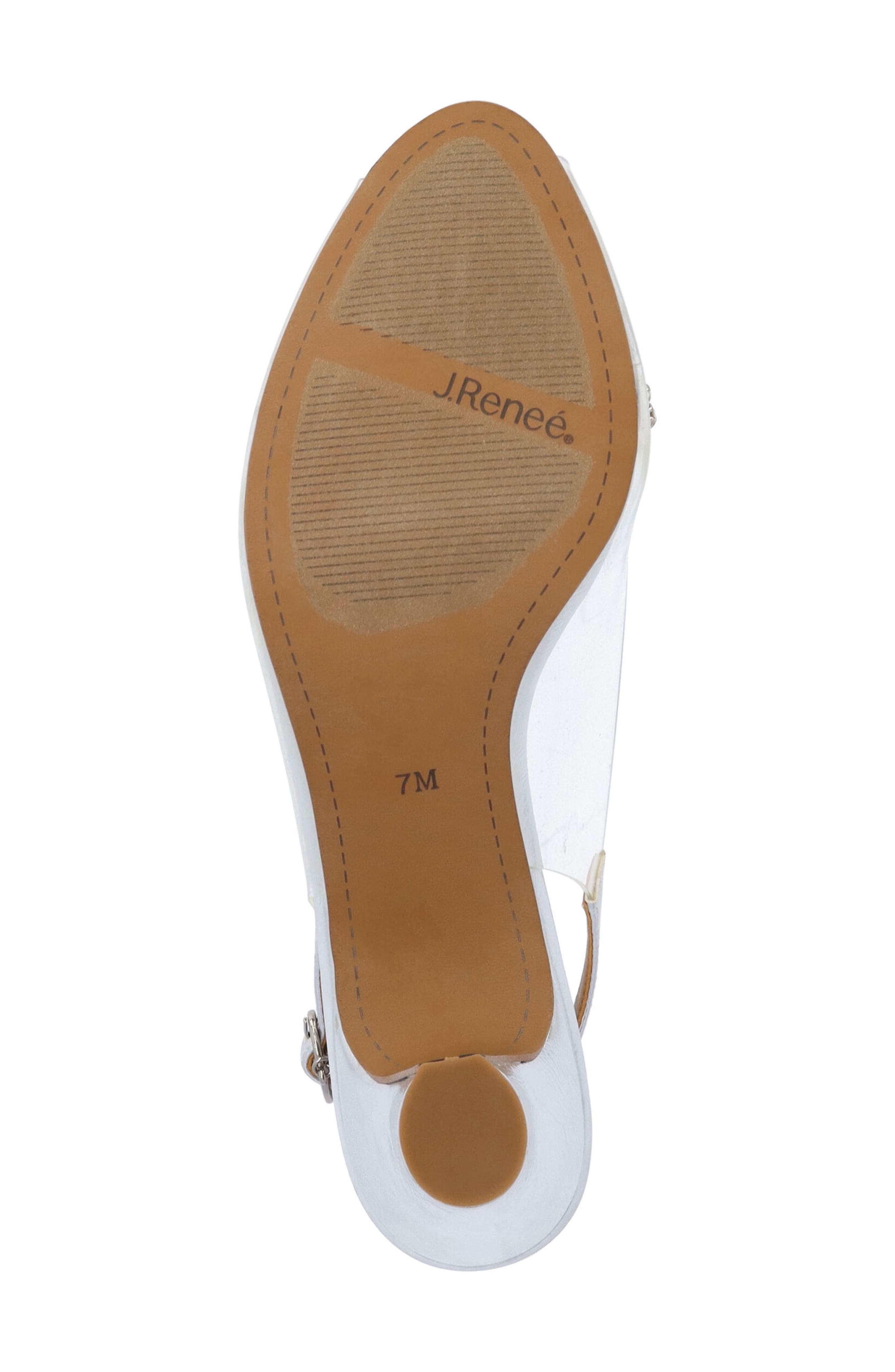J. Reneé Gloriana Slingback Sandal, Alternate, color, Clear/ Silver