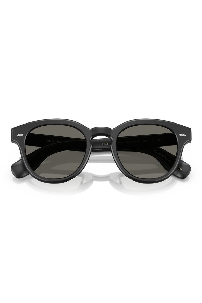 48mm Cary Grant Phantos Sunglasses, Alternate, color, SEMI-MATTE BLACK / CARBON GREY