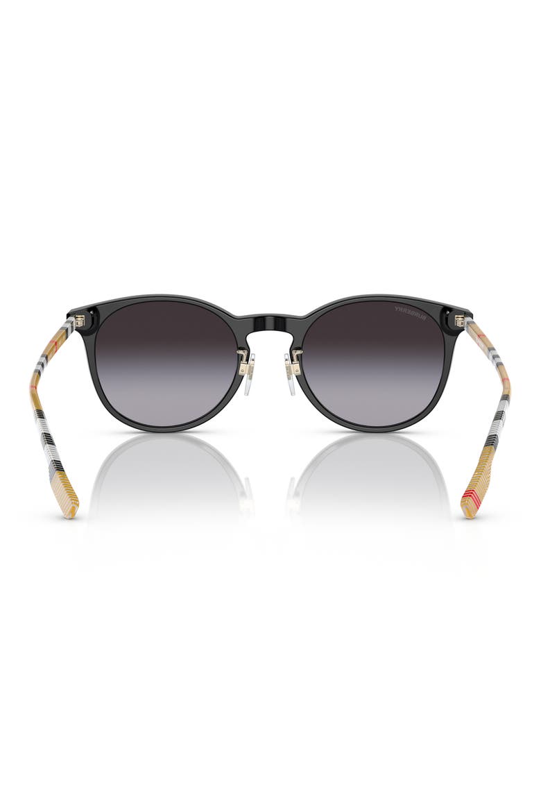 51mm Round Sunglasses, Alternate, color, BLACK / GREY GRADIENT