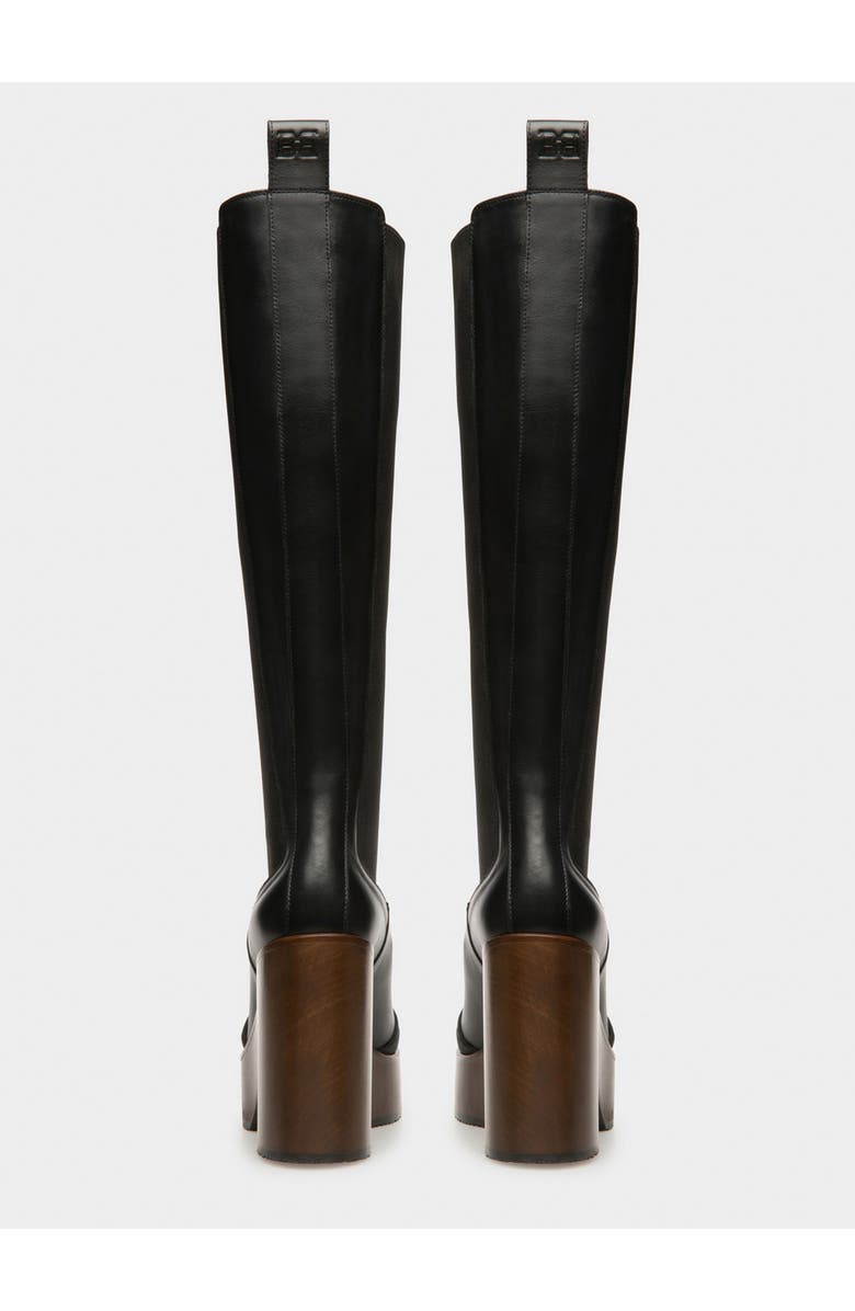 Bally Ianna Leather Long Boots, Alternate, color, Black