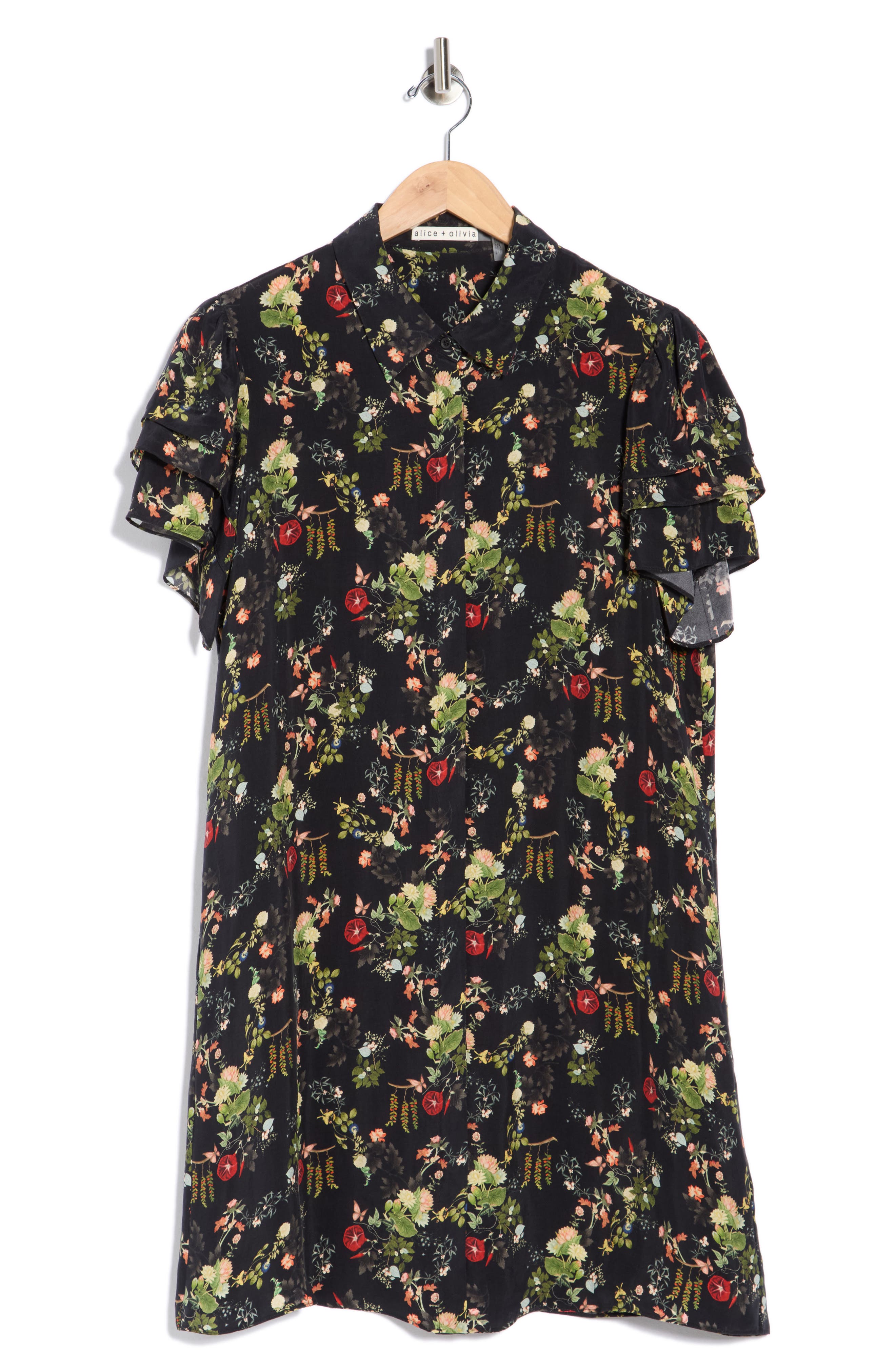 Alice + Olivia Jem Short Sleeve Shirtdress