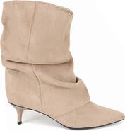 Seven7 Marlene Slouchy Faux Suede Kitten Heel Bootie