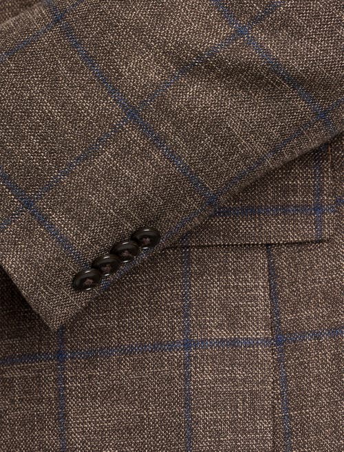 Michael Kors Big & Tall Windowpane Sport Coat In Tan