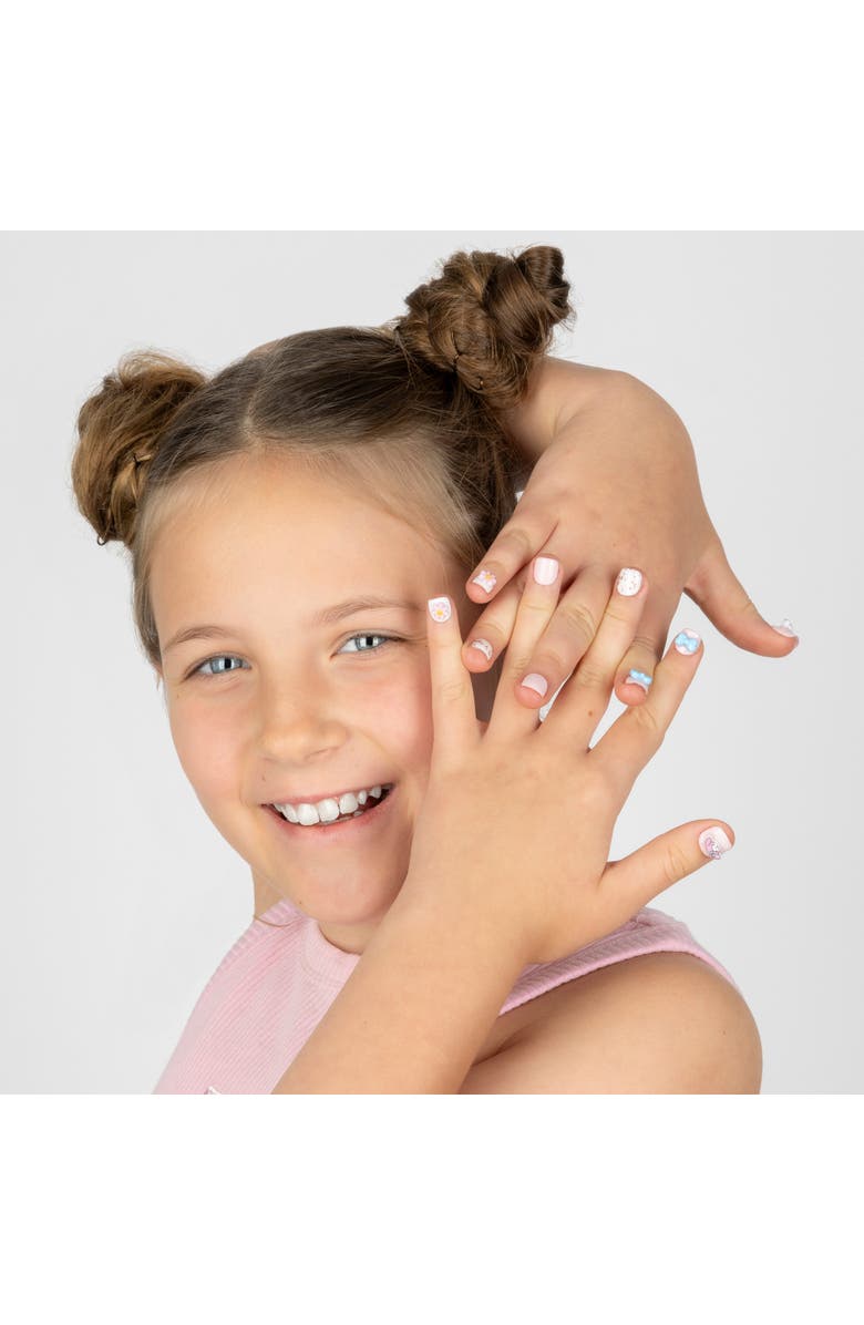3H Nails My Melody  Kids Luxury Handmade Press-On Nails - 24-Piece Kit, Alternate, color, Baby Pink, White