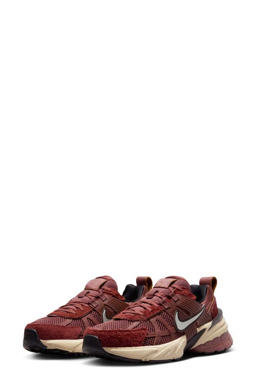 Nike V2k Run Sneaker In Red Sepia/chrome/dark Pony