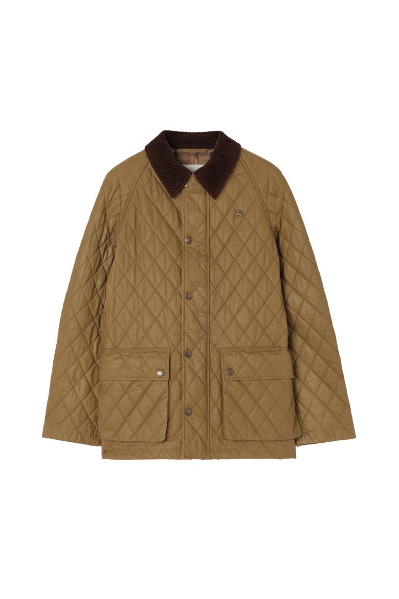 Quilted Coated Cotton Barn Jacket, Alternate, color, Walrus brown/hemlock beige