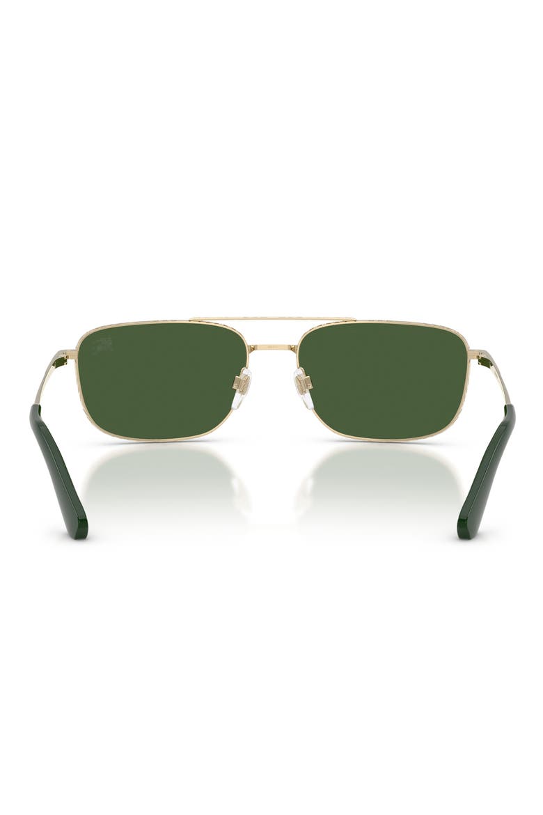 59mm Aviator Sunglasses, Alternate, color, LIGHT GOLD / DARK GREEN