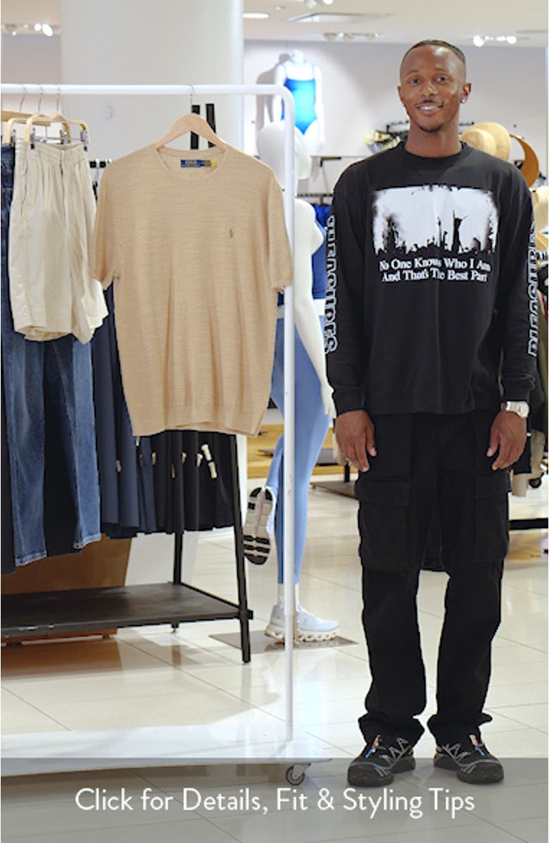 Textured Seed Stitch Cotton & Linen Sweater, sales video thumbnail