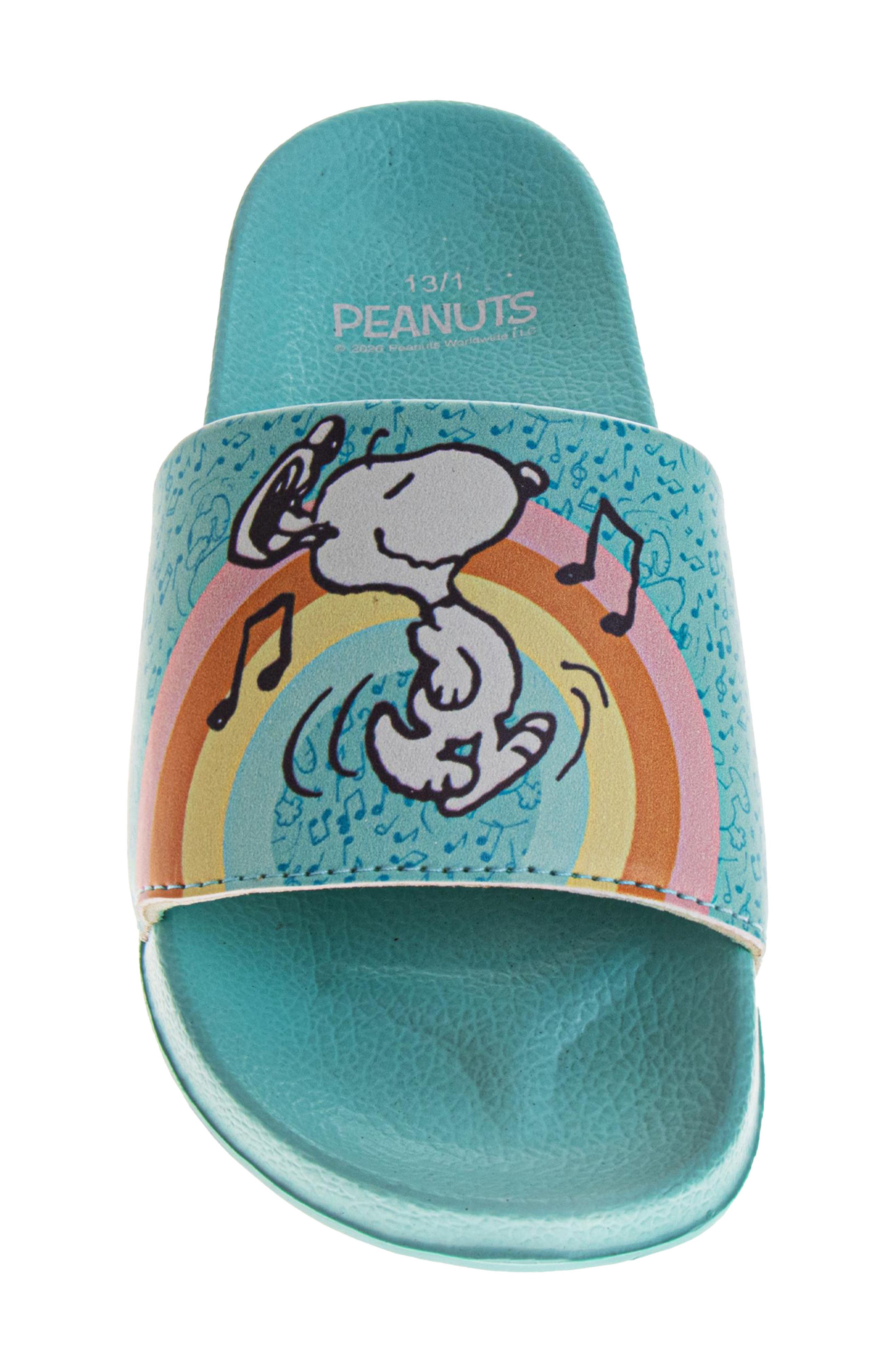 JOSMO Kids' Peanuts Musical Snoopy Slide Sandal, Alternate, color, Blue